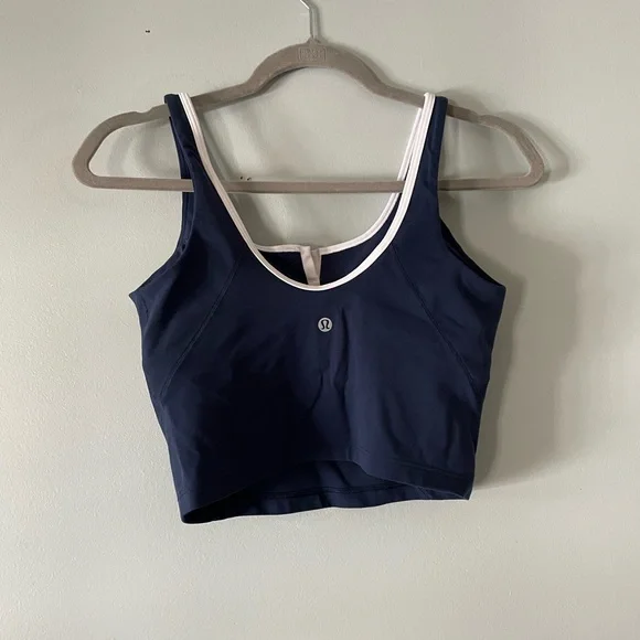 Lululemon Align Notched-Neck Tank Top - Club Blue / White - Picture 4 of 6